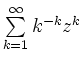 $ \sum\limits_{k=1}^\infty k^{-k} z^k$