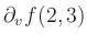 $ \partial_v f(2,3)$