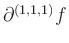 $ \partial^{(1,1,1)}f$