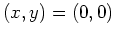 $ \mbox{$(x,y) = (0,0)$}$