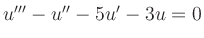 $ u^{\prime\prime\prime}-u^{\prime\prime}-5u^{\prime}-3u=0$