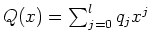 $ \mbox{$Q(x) = \sum_{j = 0}^l q_j x^j$}$