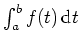 $ \mbox{$\int_a^b f(t)\,{\mbox{d}}t$}$