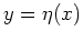 $ \mbox{$y=\eta(x)$}$