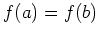 $ f(a)=f(b)$