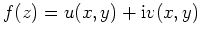 $ \mbox{$f(z) = u(x,y) + \mathrm{i}v(x,y)$}$