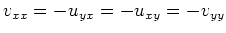 $ \mbox{$v_{xx} = -u_{yx} = -u_{xy} = -v_{yy}$}$