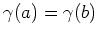 $ \mbox{$\gamma(a) = \gamma(b)$}$