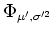 $ \mbox{$\Phi_{\mu',\sigma'^2}$}$