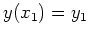 $ \mbox{$y(x_1) = y_1$}$