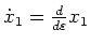 $ \mbox{$\dot x_1 = \frac{d}{d\varepsilon } x_1$}$