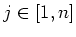 $ \mbox{$j\in [1,n]$}$