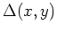 $ \mbox{$\Delta(x,y)$}$