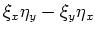 $ \mbox{$\xi_x\eta_y -\xi_y\eta_x$}$