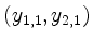 $ (y_{1,1},y_{2,1})$