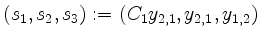 $ (s_1,s_2,s_3):=(C_1y_{2,1},y_{2,1},y_{1,2})\,$