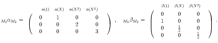 $\displaystyle \vphantom{\alpha}_{{\color{darkgreen} M_2}}\alpha_{{\color{darkbl...
... & 0 & 0\\
0 & \frac12 & 0\\
0 & 0 & \frac13
\end{array}\right)
\end{array}.
$