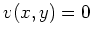 $ \mbox{$v(x,y) = 0$}$