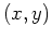 $ \mbox{$(x,y)$}$