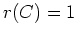 $ \mbox{$r(C) = 1$}$