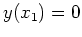 $ \mbox{$y(x_1) = 0$}$