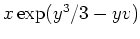 $ \mbox{$x\exp(y^3/3-yv)$}$