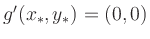 $ g^\prime(x_*,y_*) = (0,0)$