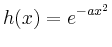 $\displaystyle h(x)=e^{-ax^2}
$