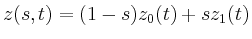 $ z(s,t)=(1-s)z_0(t)+sz_1(t)$