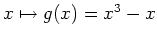 $ \mbox{$x\mapsto g(x) = x^3 - x$}$