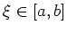 $ \mbox{$\xi\in [a,b]$}$