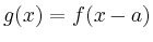 $ g(x)=f(x-a)$