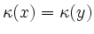 $ \kappa(x)=\kappa(y)$