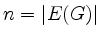 $ n=\vert E(G)\vert$