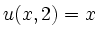 $ u(x,2)=x$