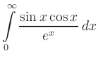 $ \displaystyle \int\limits_0^\infty \dfrac{\sin x\cos x}{e^x}\,dx$