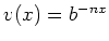 $ v(x)=b\e^{-nx}$