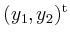 $ (y_1,
y_2)^{\operatorname t}$