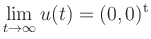 $ \lim\limits_{t\rightarrow \infty}u(t)=(0,0)^{\operatorname{t}}$