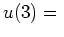 $ u(3)={}$