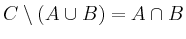 $ C\setminus(A\cup B)=A\cap B $