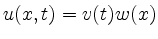 $ u(x,t)= v(t)w(x)$