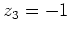 $ \mbox{$z_3 = -1$}$