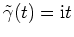 $ \mbox{$\tilde{\gamma}(t) = \mathrm{i}t$}$