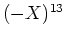 $ \mbox{$(-X)^{13}$}$