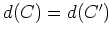 $ \mbox{$d(C)=d(C')$}$