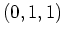 $ \mbox{$(0,1,1)$}$