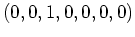 $ \mbox{$(0, 0, 1, 0, 0, 0, 0)$}$