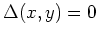 $ \mbox{$\Delta(x,y) = 0$}$