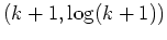 $ \mbox{$(k+1,\log(k+1))$}$